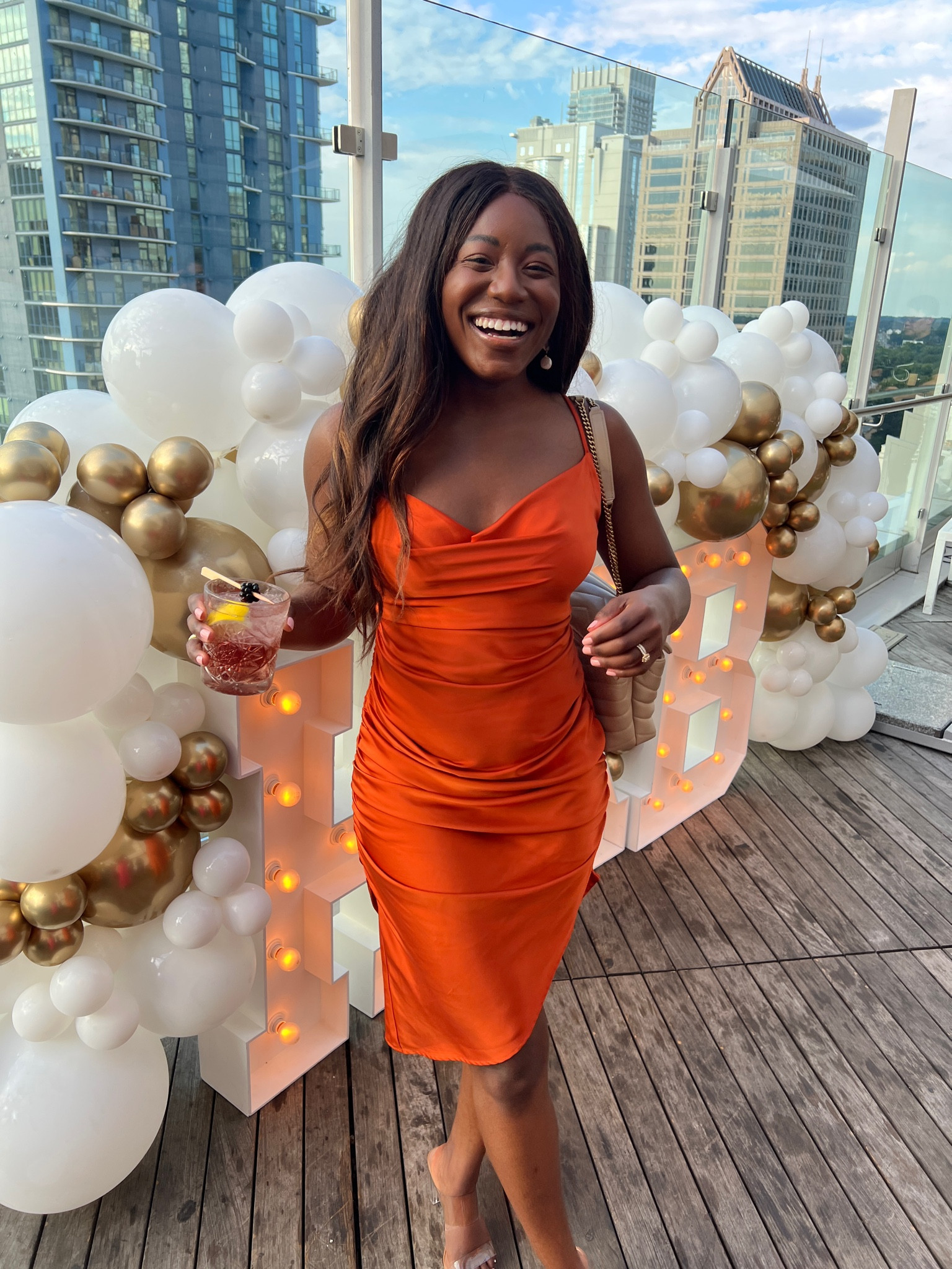 HKB influencer rooftop bar event at merchant and trade in charlotte. Wore this to a wedding last year and forgot how much I loved it! 

#LTKSeasonal #LTKfindsunder100 #LTKwedding