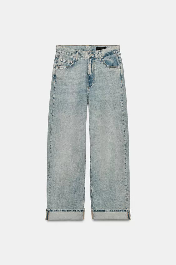 JEANS ZW COLLECTION BAGGY MIT MITTELHOHEM BUND | Zara DE