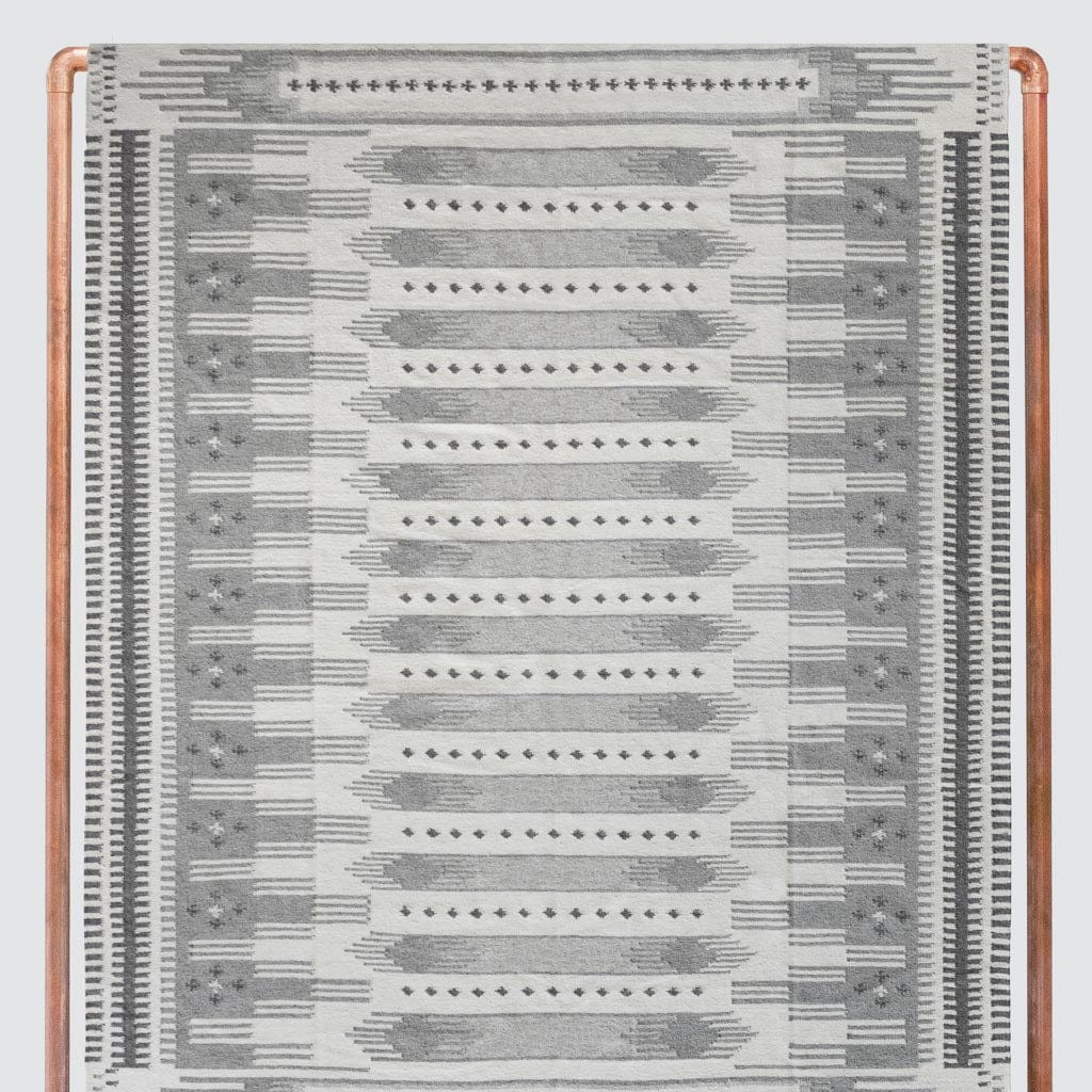 Kilim Area Rug in Grey | Handwoven Wool Rugs from India   – The Citizenry | The Citizenry