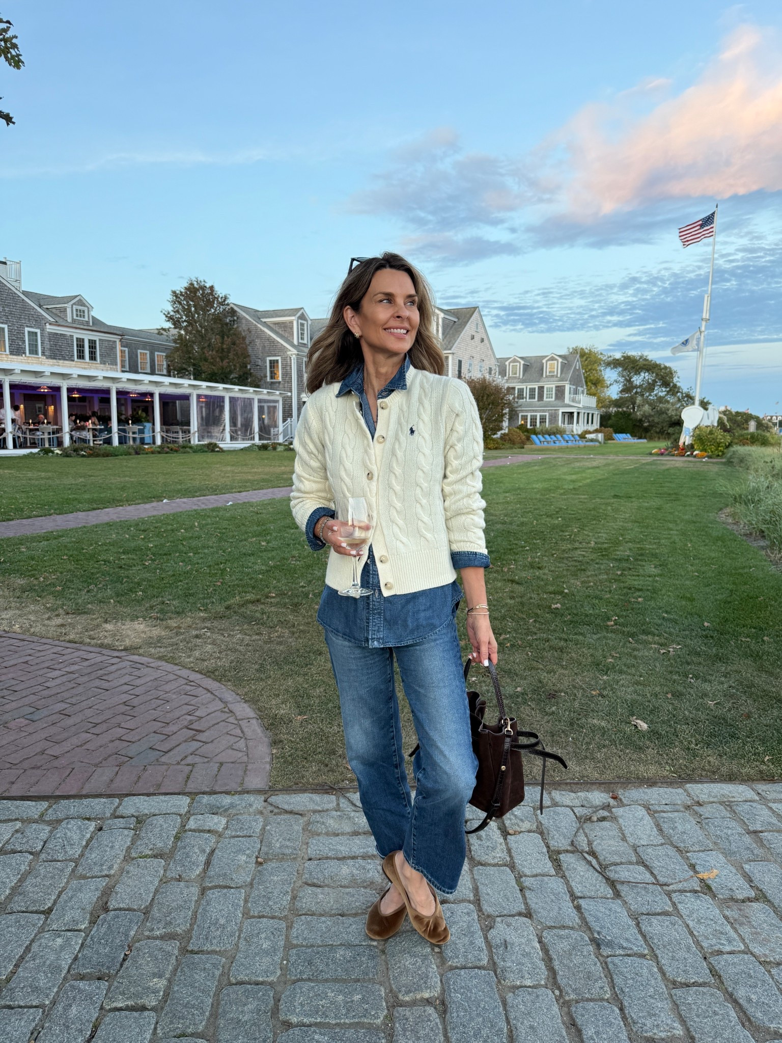 -RL cashmere sweater Macys has the most stock below. I sized up to a M to layer under.  I took a S in the Red. 
-jeans TTS, I’m 5’6”
-velvet flats are so comfy and great for fall TTS 


#LTKOver40 #LTKTravel