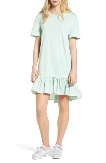 Women's Bp. Mixed Media T-Shirt Dress, Size XX-Small - Green | Nordstrom