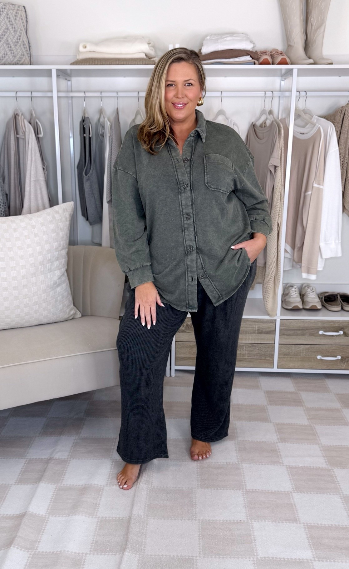Hands down the COMFIEST EVER! These pants run true I got 2x in top and bottom! 
@walmartfashion #walmartpartner #walmartfashion 

#LTKFindsUnder50 #LTKPlusSize #LTKMidsize