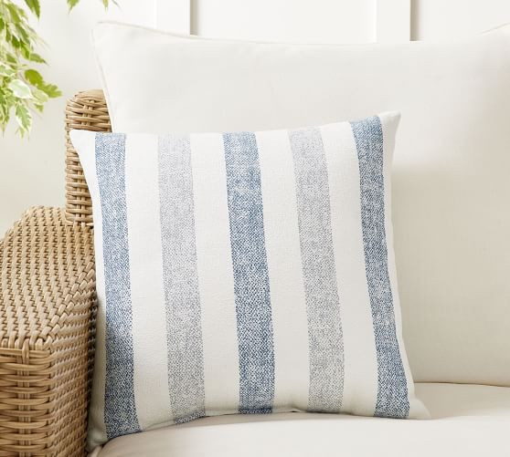 Sunbrella® Rue Multi Stripe Outdoor Pillow | Pottery Barn (US)