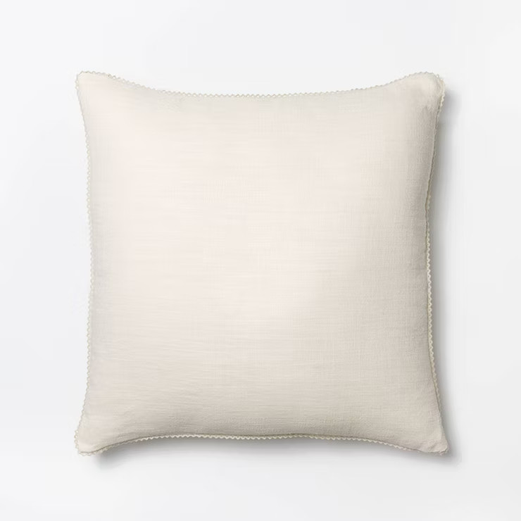 Chambray Throw Pillow with Lace Trim - Threshold™ designed with Studio McGee | Target