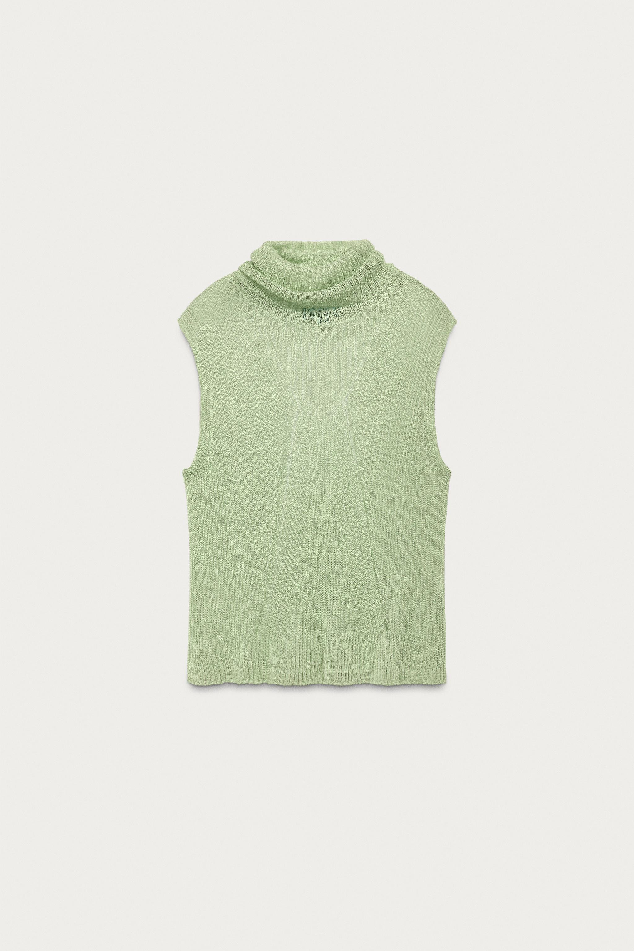 MARISA BERENSON X ZARA METALLIC THREAD KNIT TOP | Zara US