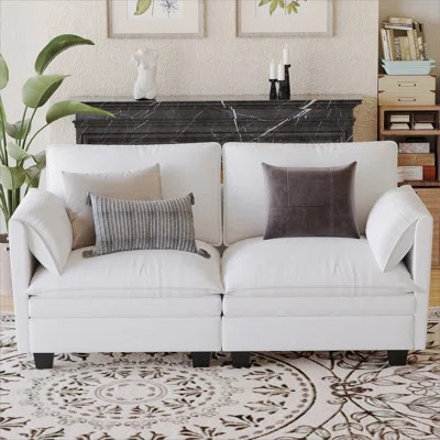 74.27'' Loveseat Sofa, 2 Seater Comfy Couch,Mid Century Modern Designed for Small Spaces, Apartment, Bedroom, Dorm, Office | Wayfair North America