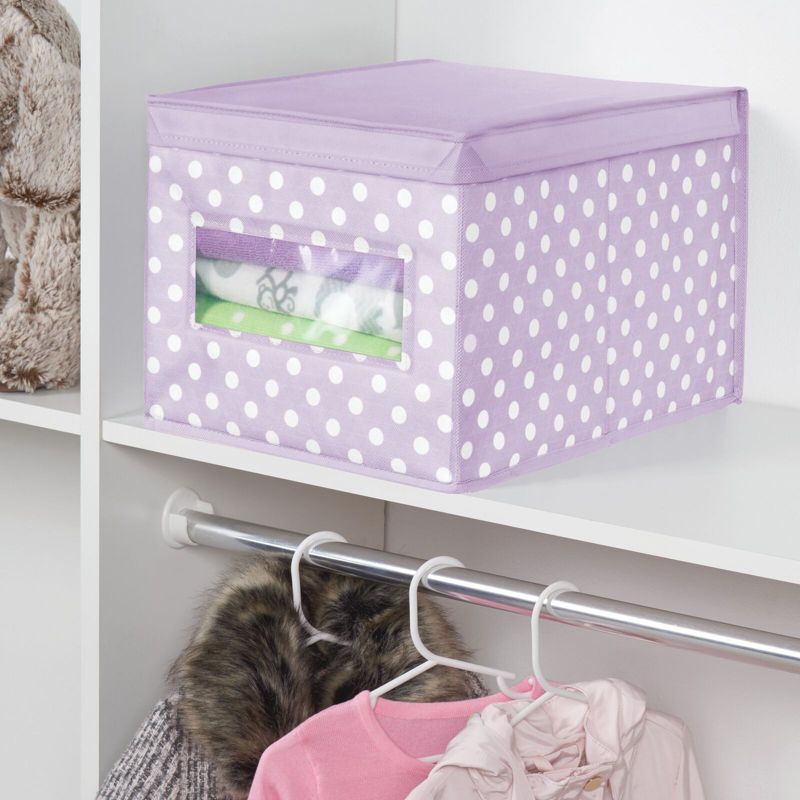 mDesign Child/Kids Fabric Closet Storage Box, Large, Polka Dot | Target