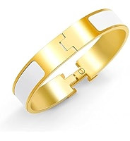 18K Gold Plated Enamel Letter Bracelet (12mm)- A Trendy Token of Love and Friendship | Amazon (US)