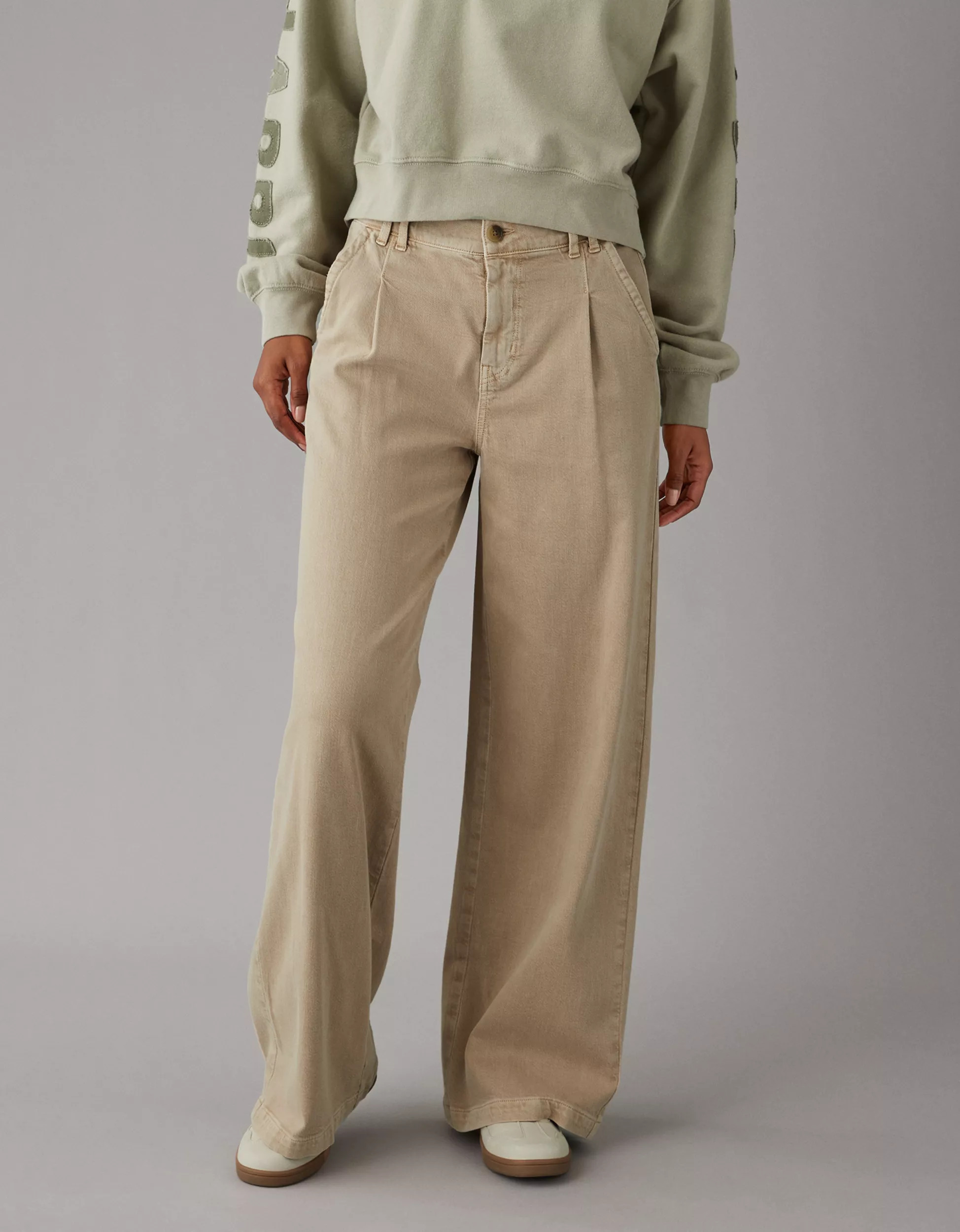 AE Dreamy Drape Stretch Poppy Trouser | American Eagle Outfitters (US & CA)