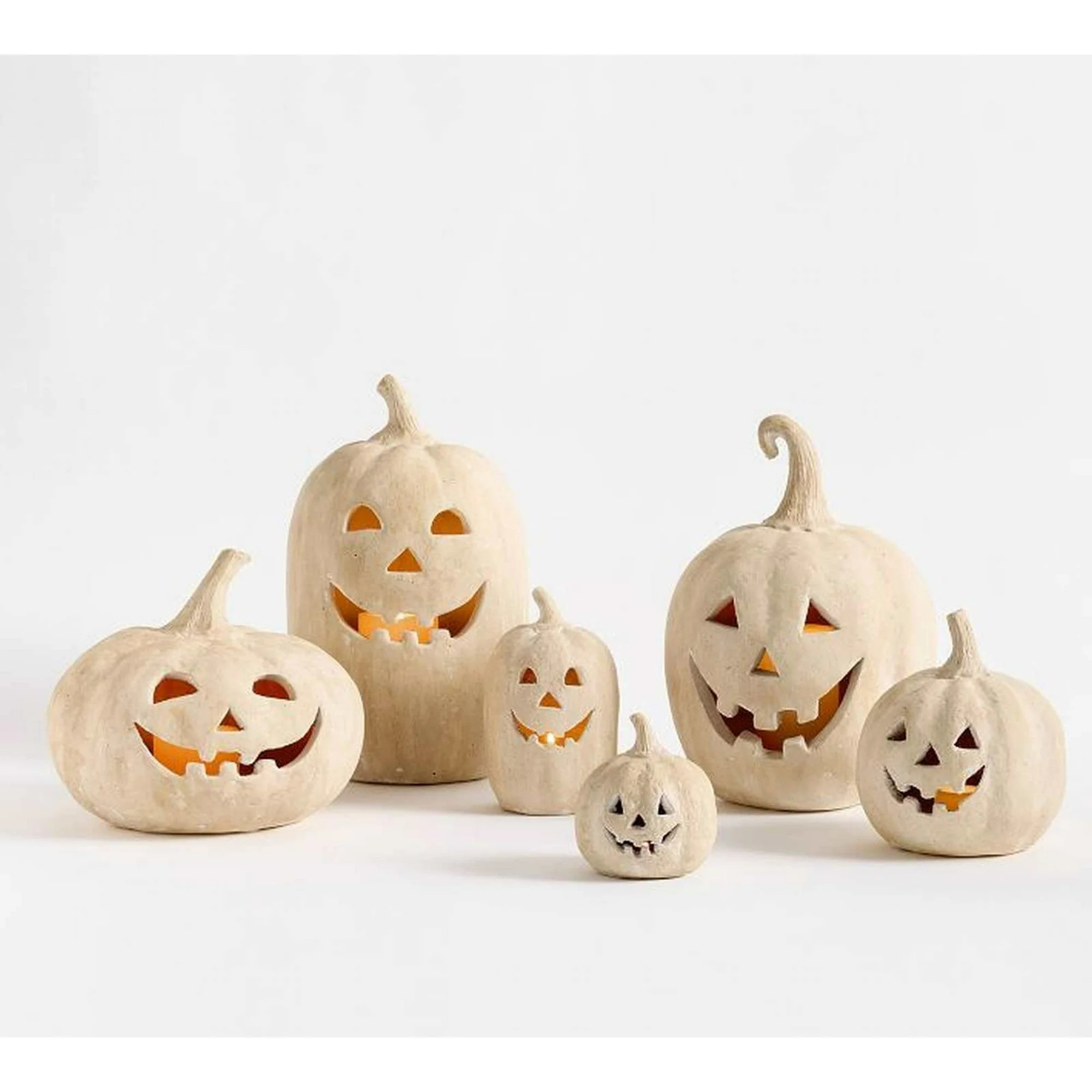 Hallowmas Handcrafted Jack-O'-Lantern, Artisanal Kiln-Fired Terracotta Pumpkin with Hand-Carved D... | Walmart (US)