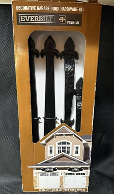 Everbilt Premium Decorative Garage Door Hardware Kit Steel Black Brand New | eBay US