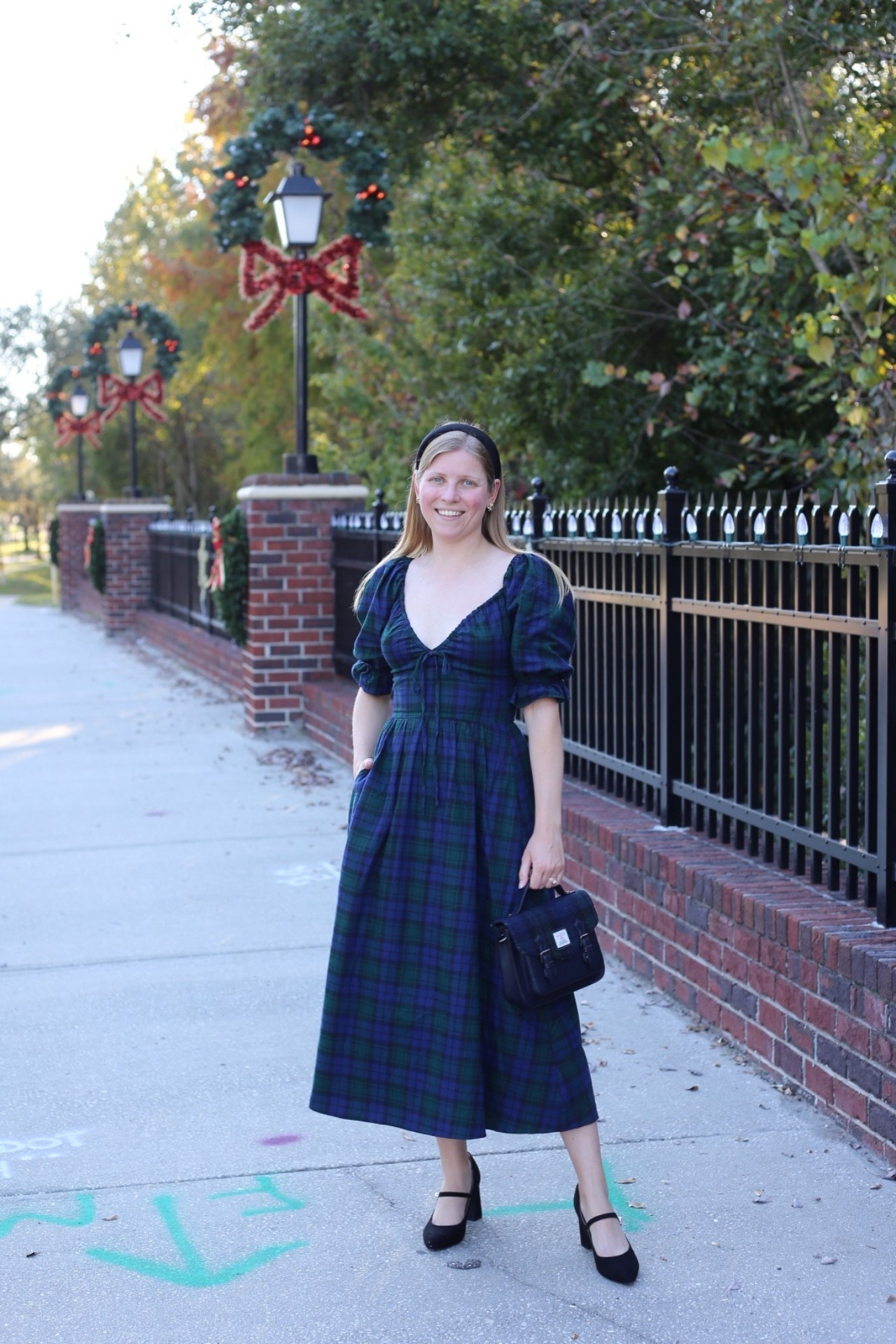 Blackwatch tartan Ophelia dress with matching Harris tweed plaid bag  

#LTKHoliday