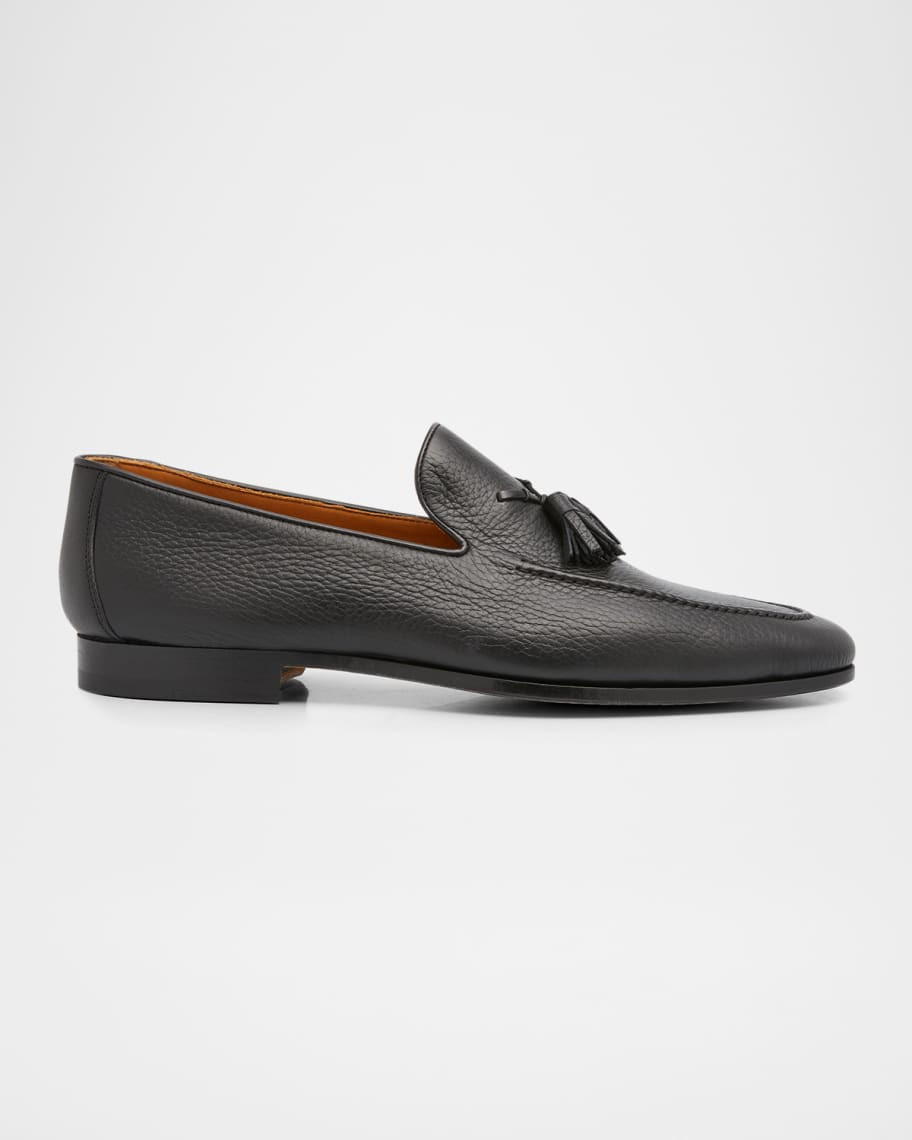 Magnanni Men's Seneca Grained Leather Tassel Loafers | Neiman Marcus