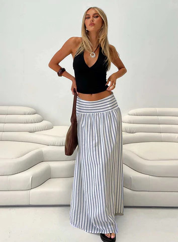 Find Your Love Flowy Maxi Skirt White | Princess Polly US
