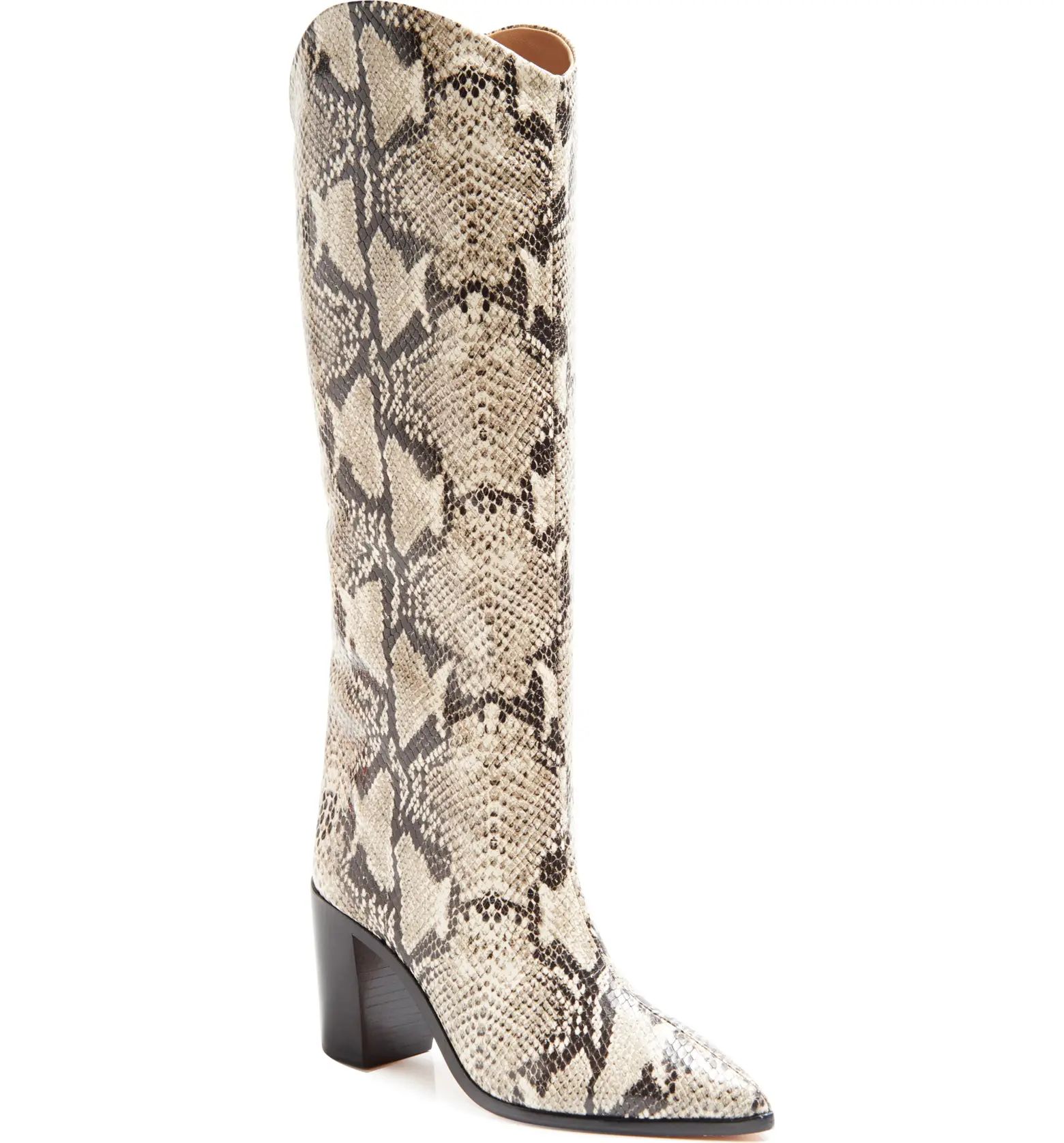 Maryana Block Pointed Toe Knee High Boot (Women) | Nordstrom