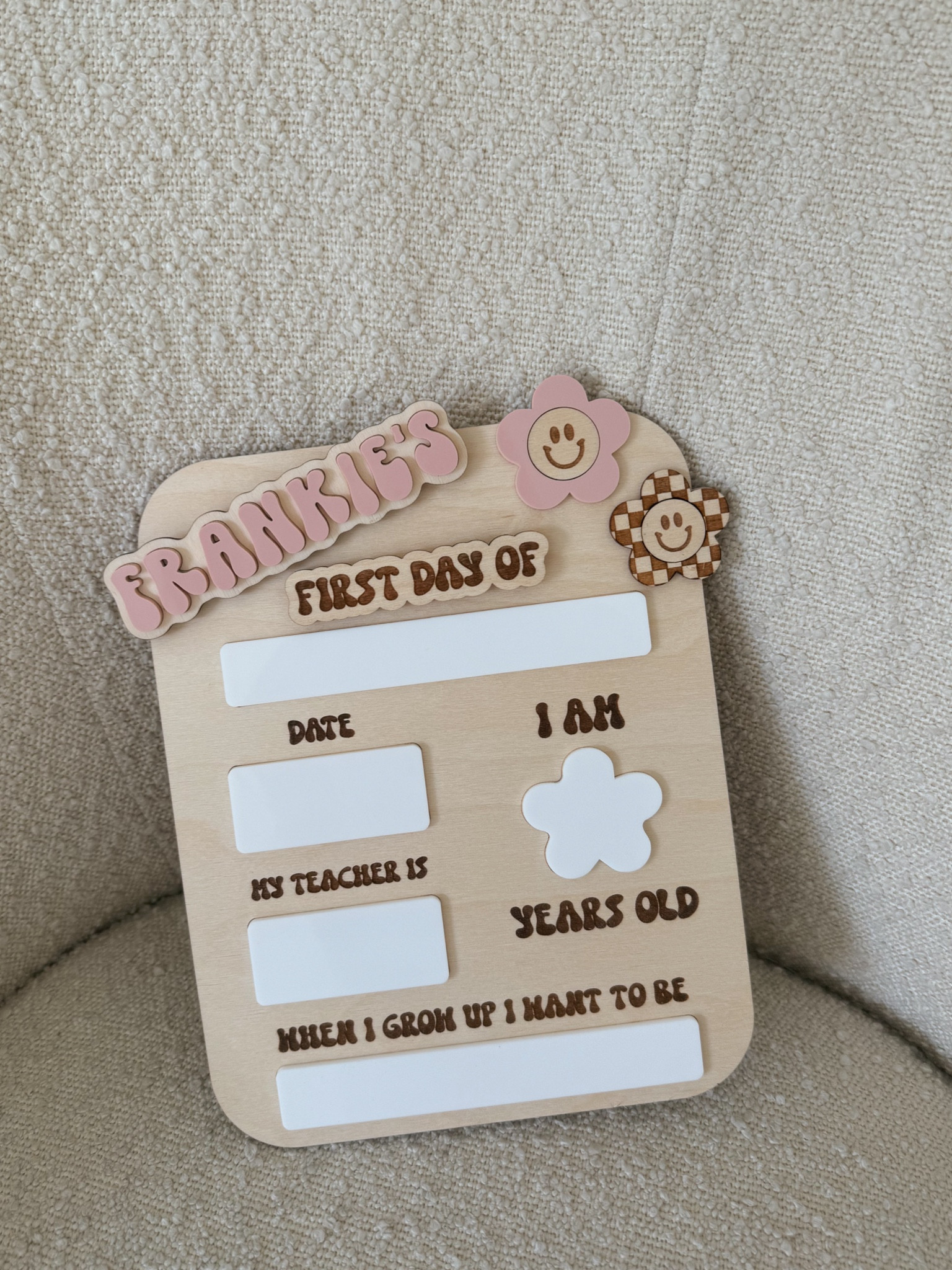 cutest first day of school sign!! perfect for back to school, pre k, kindergarten, etc 

#LTKBacktoSchool #LTKKids #LTKFamily