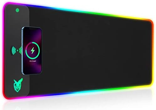 GIM Wireless Charging RGB Gaming Mouse Pad 10W, LED Mouse Mat 800x300x4MM, 10 Light Modes Extra L... | Amazon (US)