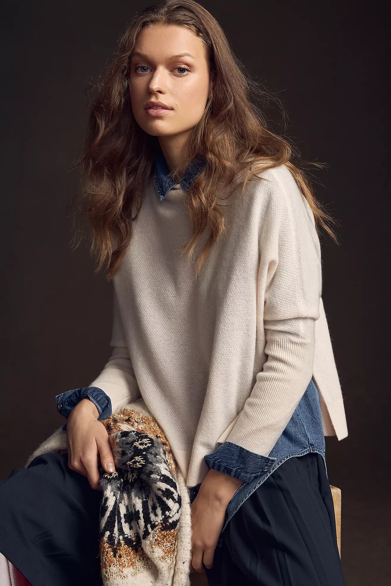 The Shea Oversized Boxy Cashmere Sweater by Maeve | Anthropologie (US)