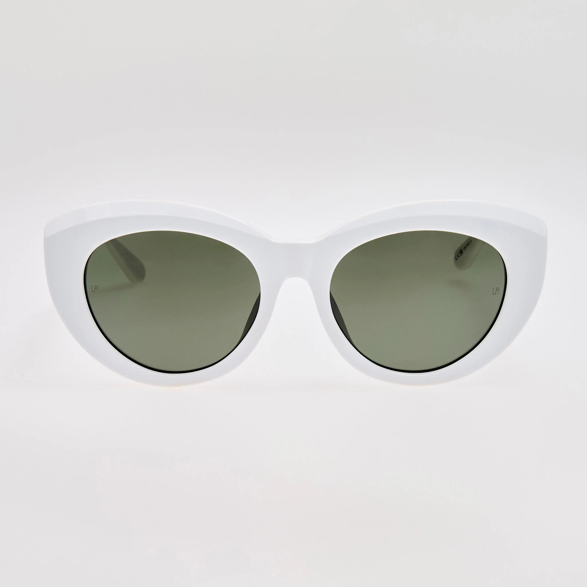 Anna Sunglasses in White | Linda Farrow