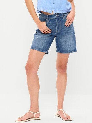 High-Waisted Wow Jean Shorts -- 7-inch inseam | Old Navy (US)
