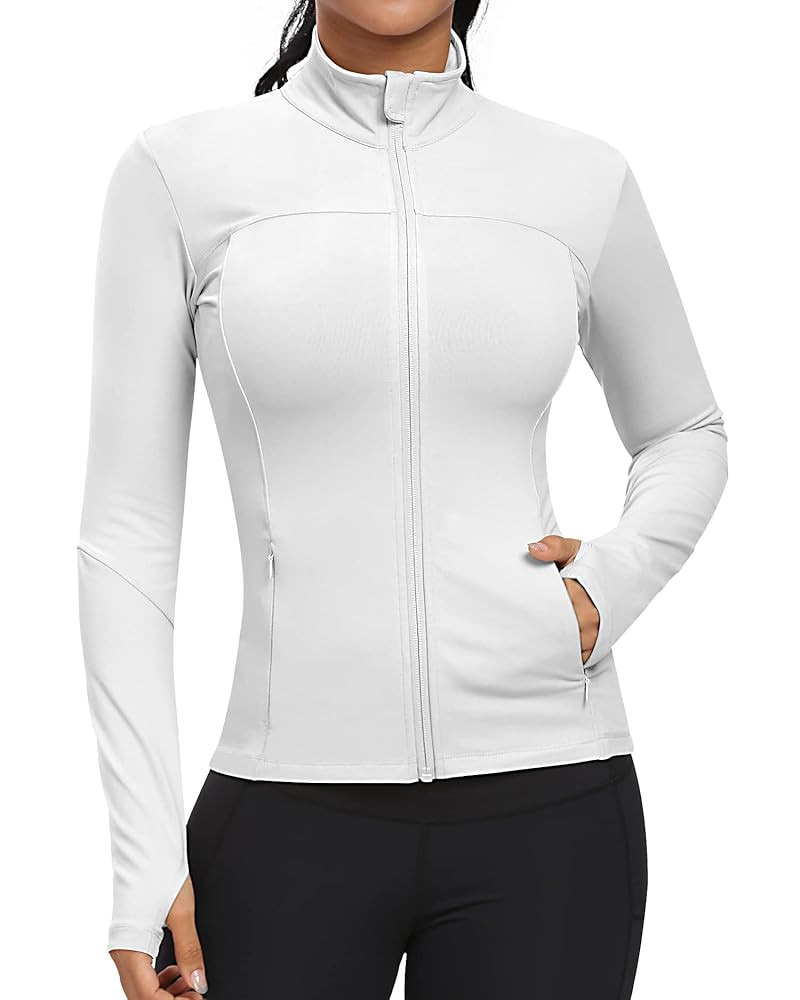 GYM RAINBOW Workout Jackets for Women, Full Zip Slim Fit Lightweight Athletic Running Sports Trac... | Amazon (US)