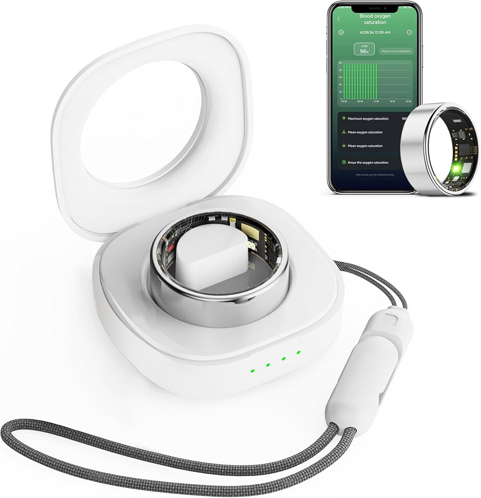 Smart Ring Health Tracker, Sleep&Exercise Monitor Heart Rate,Blood Oxygen,Fitness Trackers for Ma... | Amazon (US)