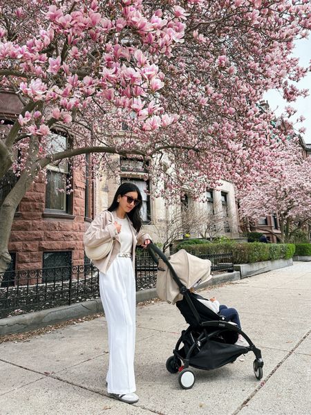 Spring has sprung in Boston! 

• Steve Madden cropped trench xs - looser fit on me and I have the sleeves folded under but I’ve worn this quite a bit since last year! 

linked exact and similar options as well

• Amazon pants xs short - these are sheer, so I’d reccomend the same pants but khaki thin or black instead. 

I’ve also linked the Abercrombie Harper crepe pants in short as a non-sheer option, note the Harper waist runs a size big (I do 23 Short) and their short is a little longer than the Amazon short length. 

• edited pieces belt xxs (edited pieces.com)

• Nordstrom $15 sunnies 

• Adidas sambas men’s 4 = womens 5/5.5 worn with Hanes girls socks size kids medium 

• Yo-yo stroller 

#petite spring Boston comfortable mom outfits 

#LTKkids #LTKfindsunder50 #LTKSeasonal
