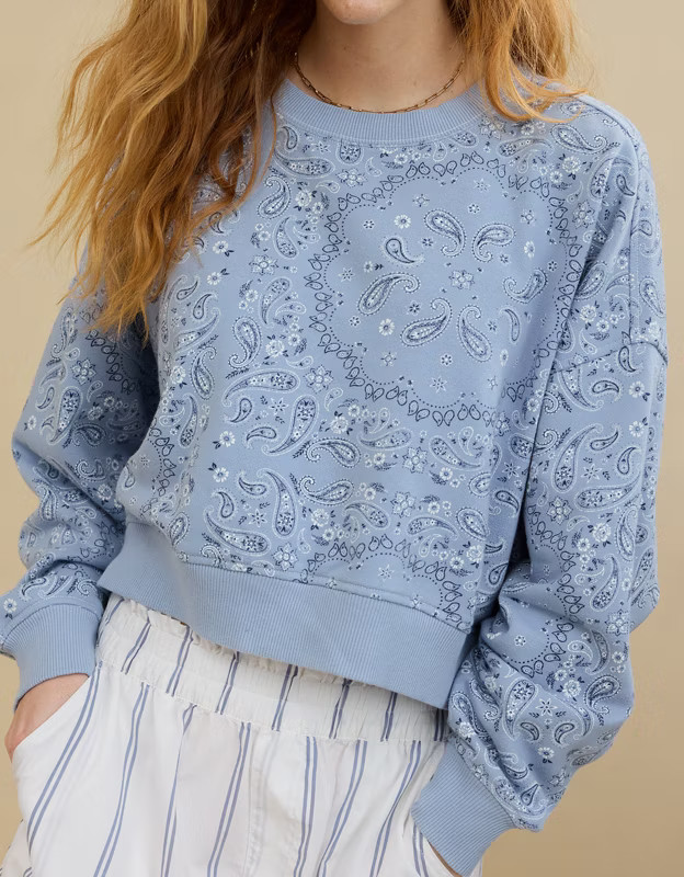 Aerie Take It Easy Crew Sweatshirt | American Eagle Outfitters (US & CA)