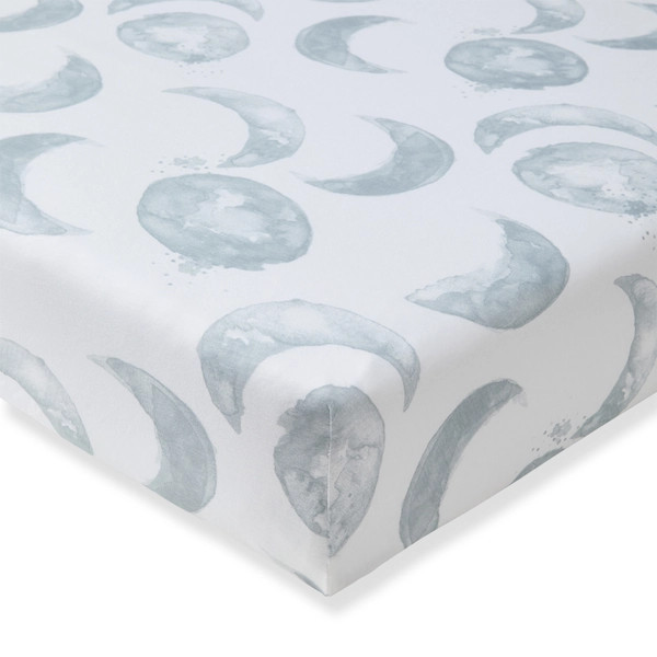 Hello Moon Organic Cotton BEESNUG® Fitted Crib Sheet | Burts Bees Baby