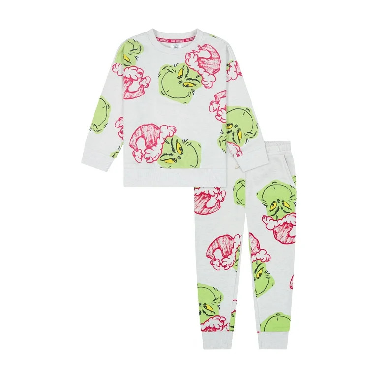 Dr. Seuss The Grinch Toddler Printed Sweatshirt and Jogger Set, Sizes 2T-5T | Walmart (US)