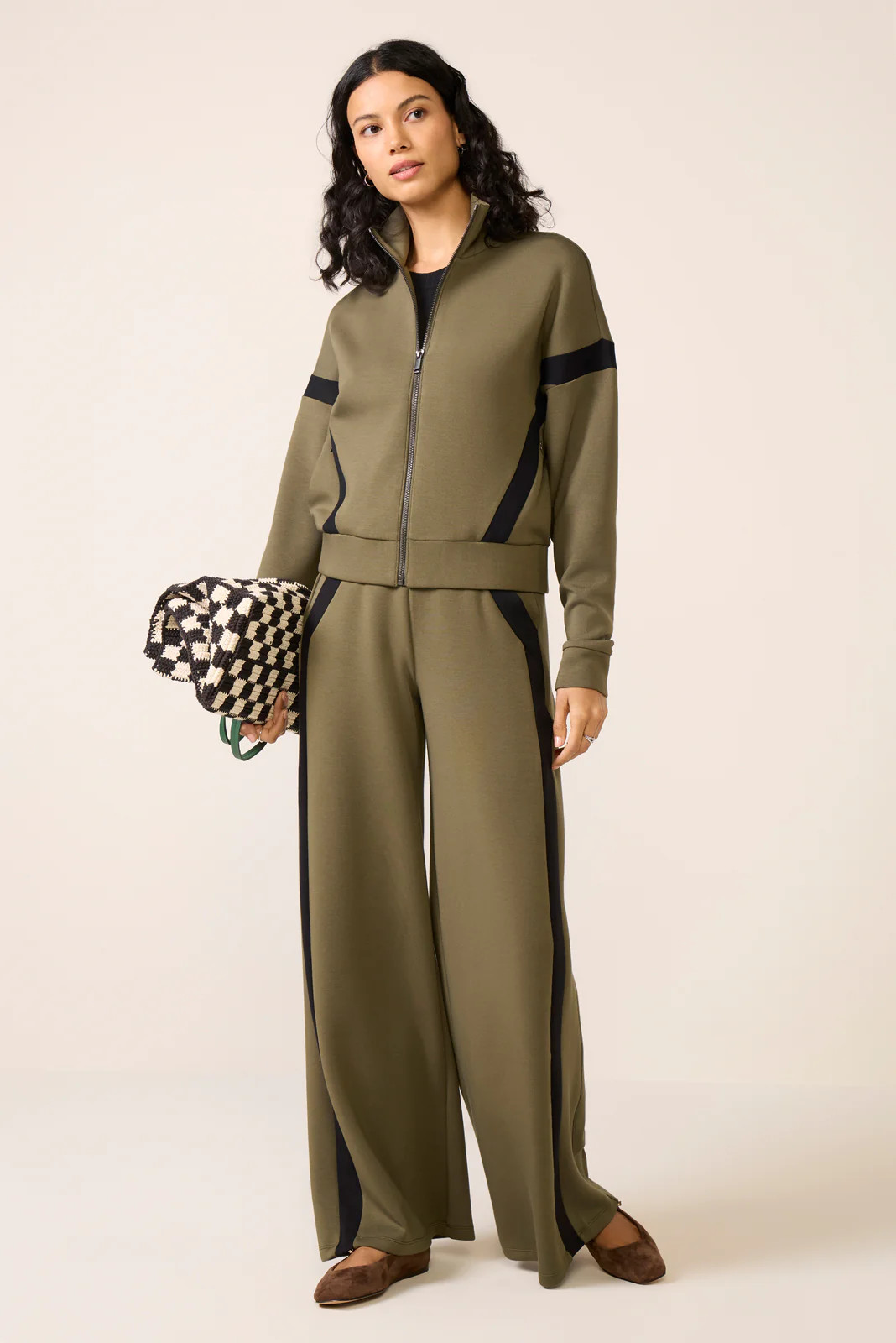 SPANX Women's AirEssentials Track Jacket, Size XL, Green | Evereve