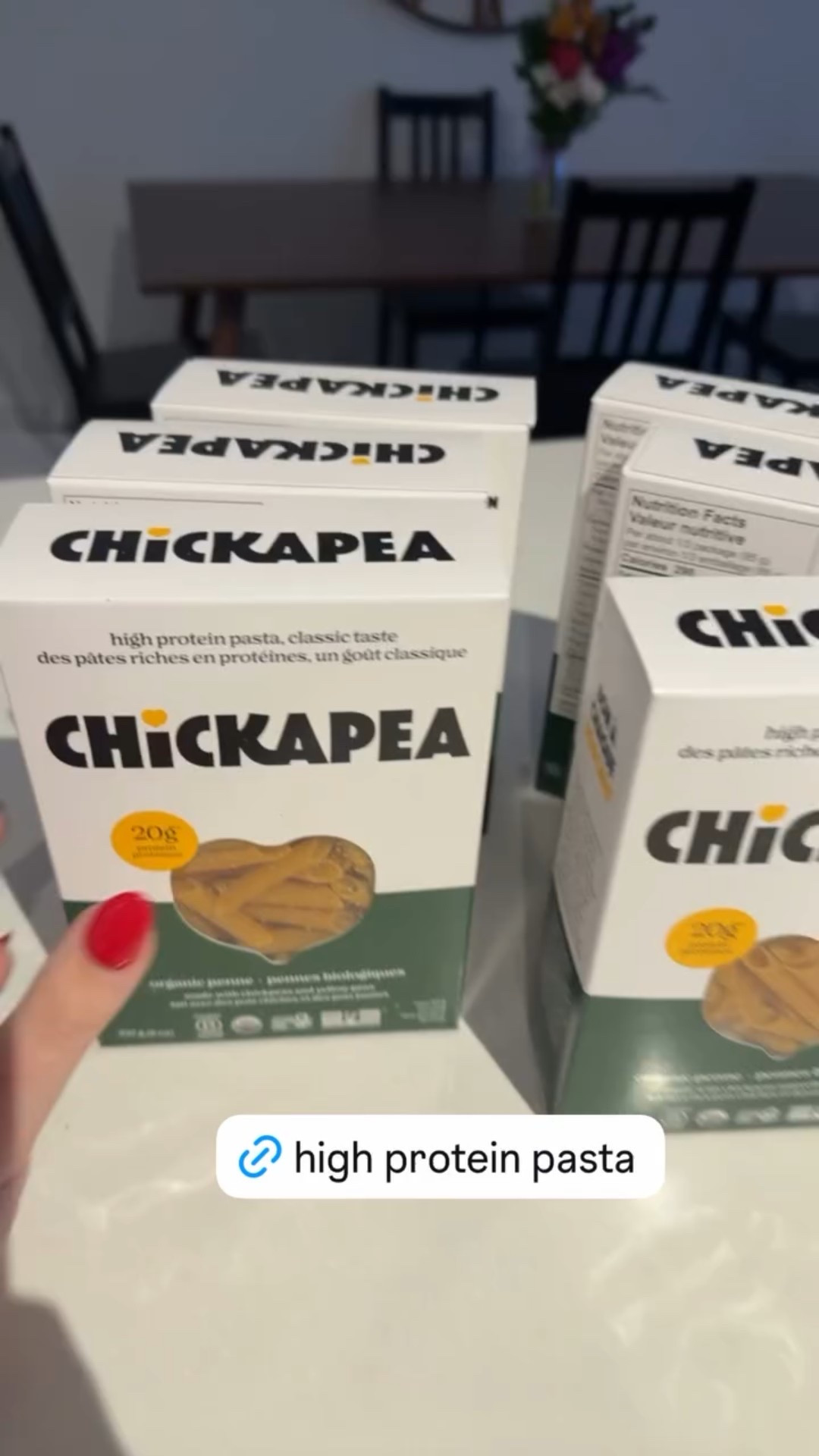 20g of protein / high protein chickapea pasta 

#LTKhome #LTKcanada #LTKfamily