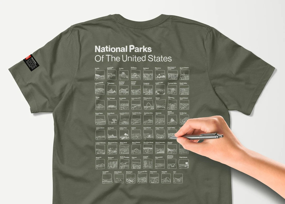 National Park Checklist T-shirt National Park Scratch off - Etsy | Etsy (US)