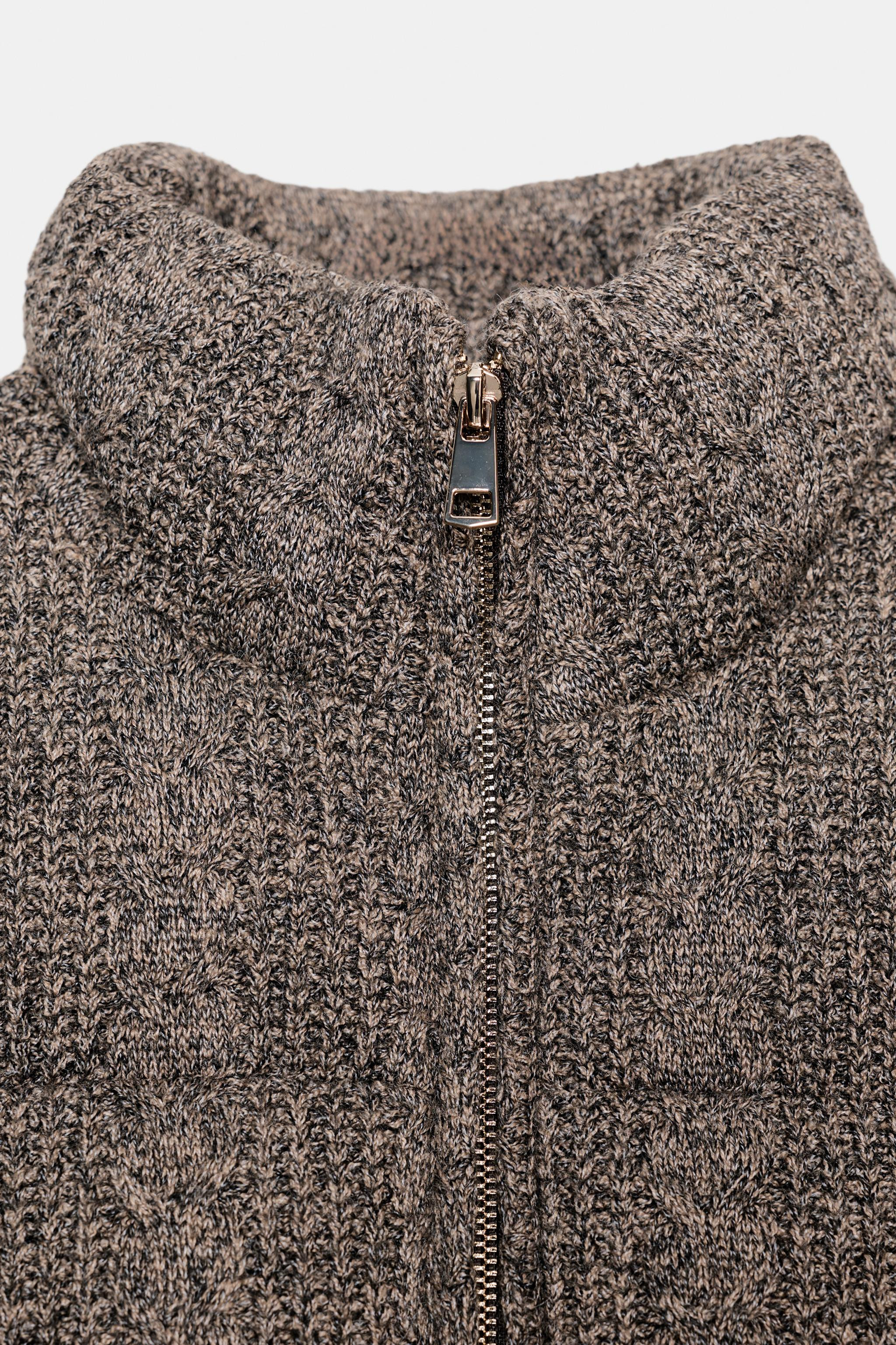 QUILTED BOMBER JACKET WITH CABLE KNIT AND THERMAL INSULATION | Zara UK