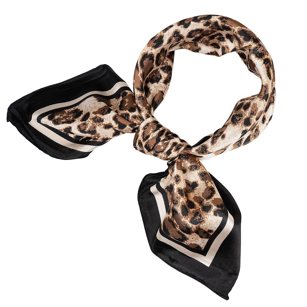 YOUR SMILE Silk Like Scarf Women’s Fashion Pattern Large Square Satin Headscarf Headdress 24''x... | Amazon (US)