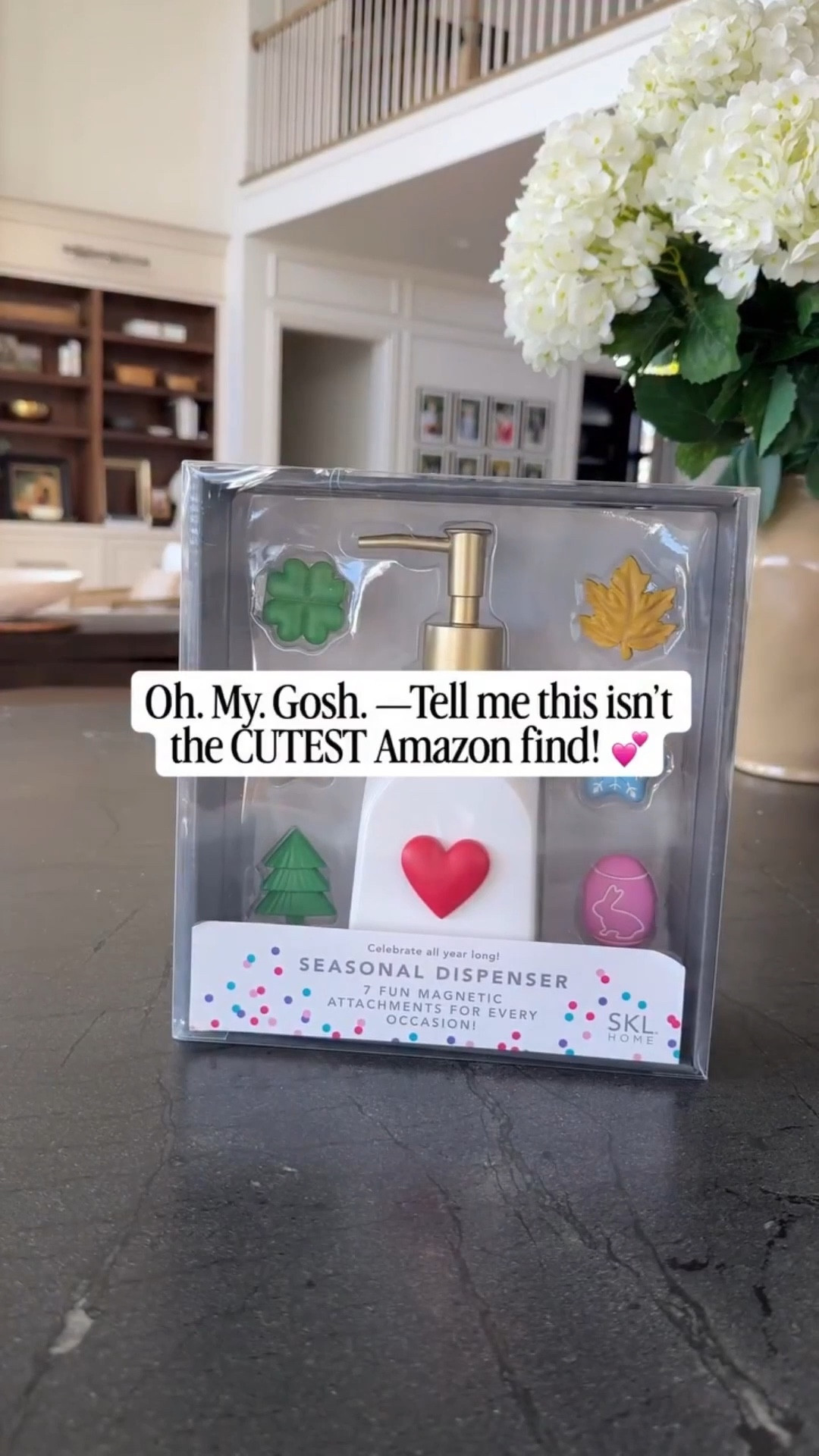 This is the cutest most GENIUS seasonal soap dispenser I’ve seen!! A friend shared it on IG, and ai immediately fell in love with the idea of an aesthetic soap dispenser that worked year-round but kept things fun for my kids with holidays and seasonal changes. Comes with 7 magnets you can swap out, and gold or silver options are available. 

👉🏼FOLLOW for the best of Amazon + beautiful home finds, decor, interior styling, and home goods for all budgets. 💕

#amazonhome #holidaysoap #kitchendecorideas #kitchenstyling

#LTKHome #LTKdayinmylife #LTKmomlife
