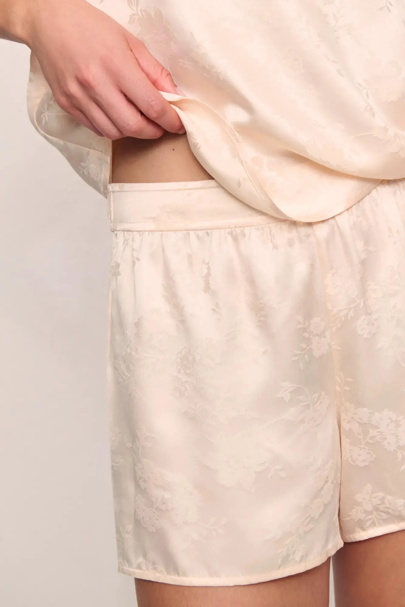 Washable Silk Jacquard Cami & Short PJ Set | Eberjey