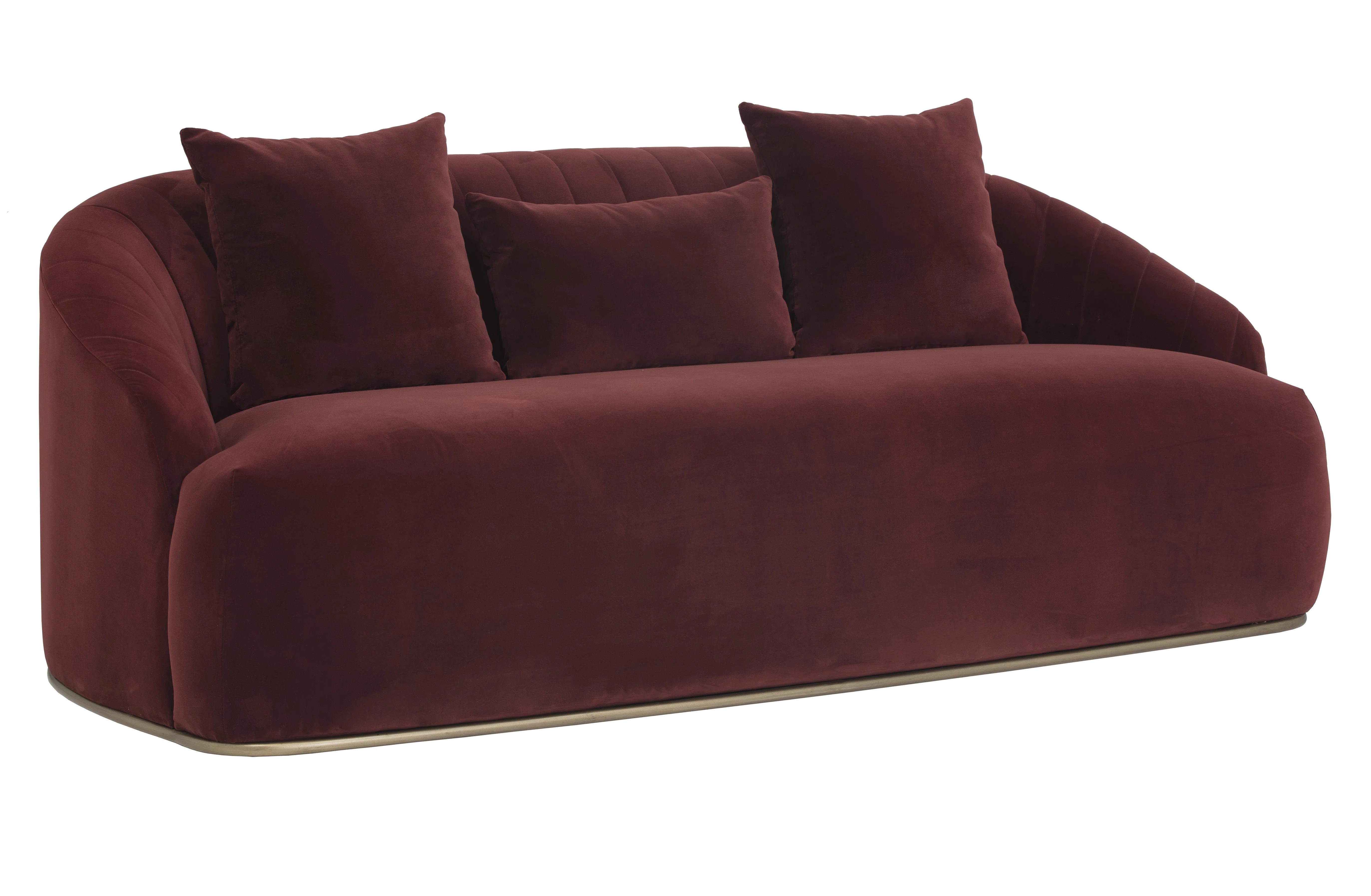 Aladdin 78'' Velvet Sofa - Red | Wayfair North America