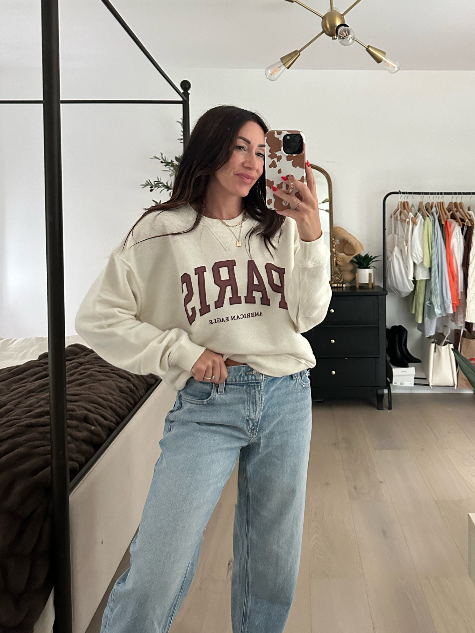 American Eagle
Barrel jeans in my true size
Paris sweatshirt in my true size. XS

#LTKBacktoSchool #LTKStyleTip #LTKFindsUnder50