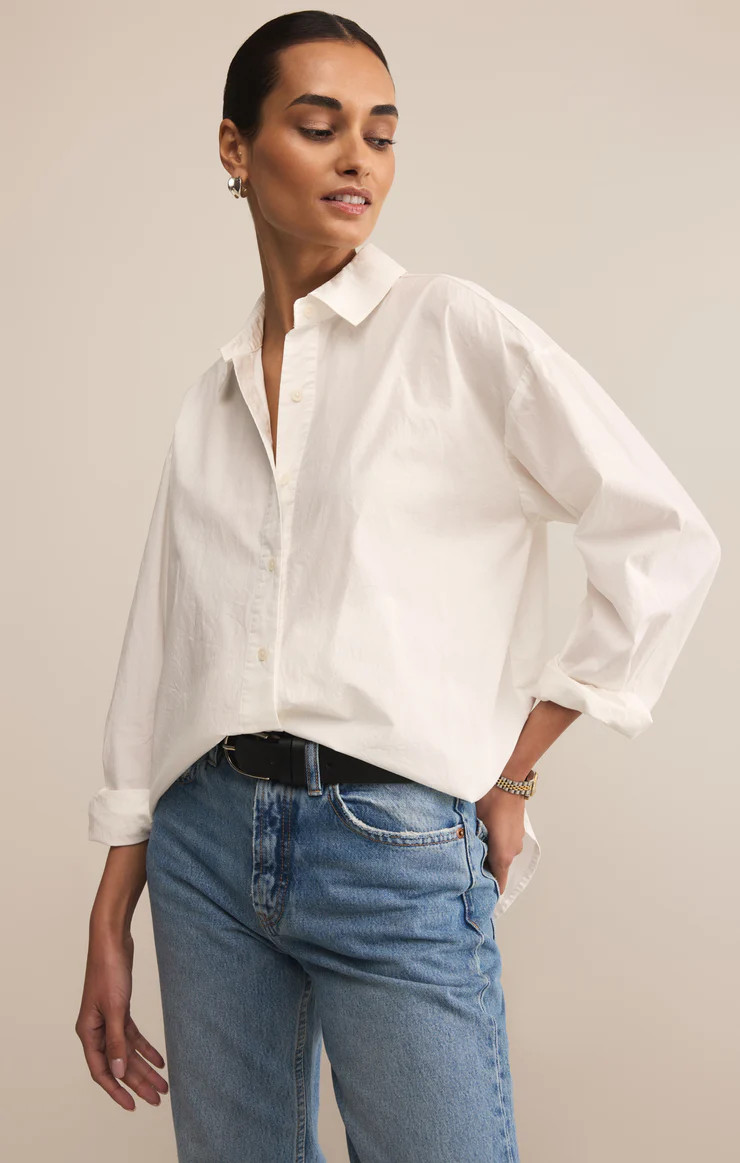 Elevated Poplin Relaxed Button Up Top | Z Supply
