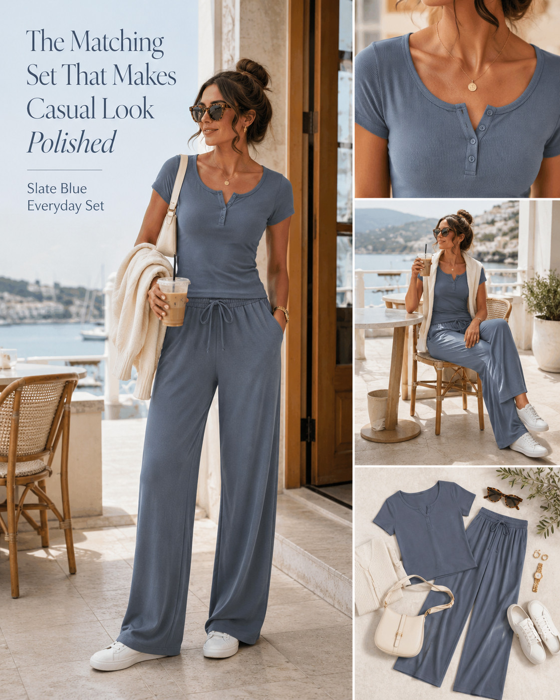 The Trendy Queen matching set that makes casual look instantly polished. 🩵✨

This slate blue Trendy Queen 2-piece set is the effortless outfit you’ll reach for when you want to feel comfortable without looking underdressed. 

The fitted short-sleeve henley top creates a flattering shape, while the high-waisted drawstring pants fall into a relaxed wide-leg silhouette that looks elevated but still feels easy enough for all-day wear.

The muted blue color gives this Amazon matching set a clean, expensive-looking finish and pairs beautifully with cream, white, tan, and gold accessories. 

Style it with white sneakers, a lightweight cardigan, delicate jewelry, and a structured shoulder bag for a polished coffee-run outfit, travel look, or casual weekend uniform.

Perfect for airport outfits, vacation mornings, road trips, errands, school drop-off, working from home, lounging, and everyday athleisure. 

Wear both pieces together for an effortless monochromatic outfit, then mix the henley top and wide-leg pants separately with denim, tanks, sweaters, and other wardrobe basics.

This is the comfortable Trendy Queen set that solves the “what do I wear?” problem in seconds—and the slate blue color makes it look far more elevated than basic loungewear.

📌 SAVE this polished everyday set before your size sells out!

Everything is linked! ↓

#LTKActive #LTKSaleAlert #LTKTravel