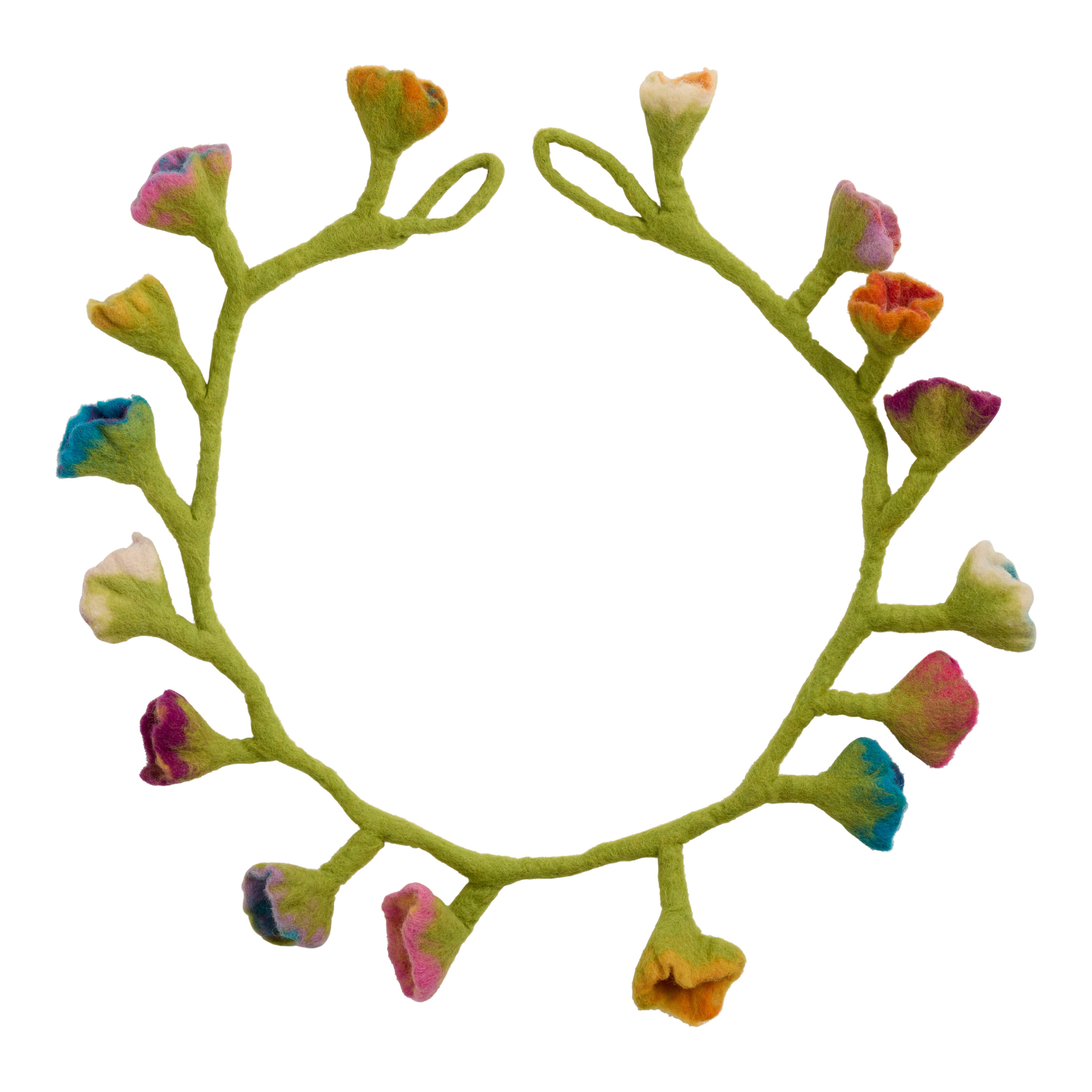 Multicolor Felt Flower Vine Garland | World Market