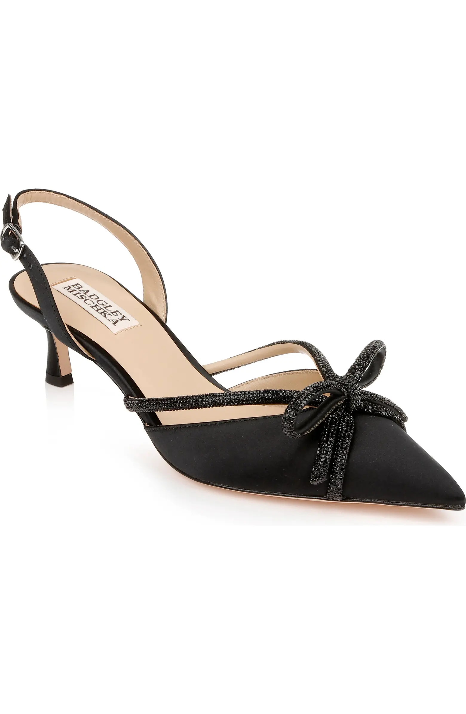 Angelina Slingback Pointed Toe Kitten Heel Pump (Women) | Nordstrom