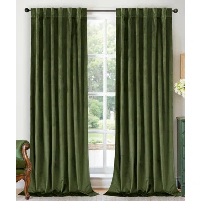 The Velvet Curtains Fall Decor, Set of 2 Window Panels, 52Inch | Wayfair North America