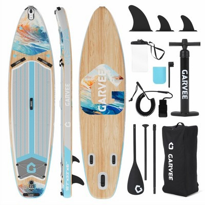 11' Inflatable Stand Up Paddle Board – Wide, Stable SUP with Anti-Slip EVA Deck, Tri-Fin Control, Full Accessory Kit, 450 lbs Capacity | Target