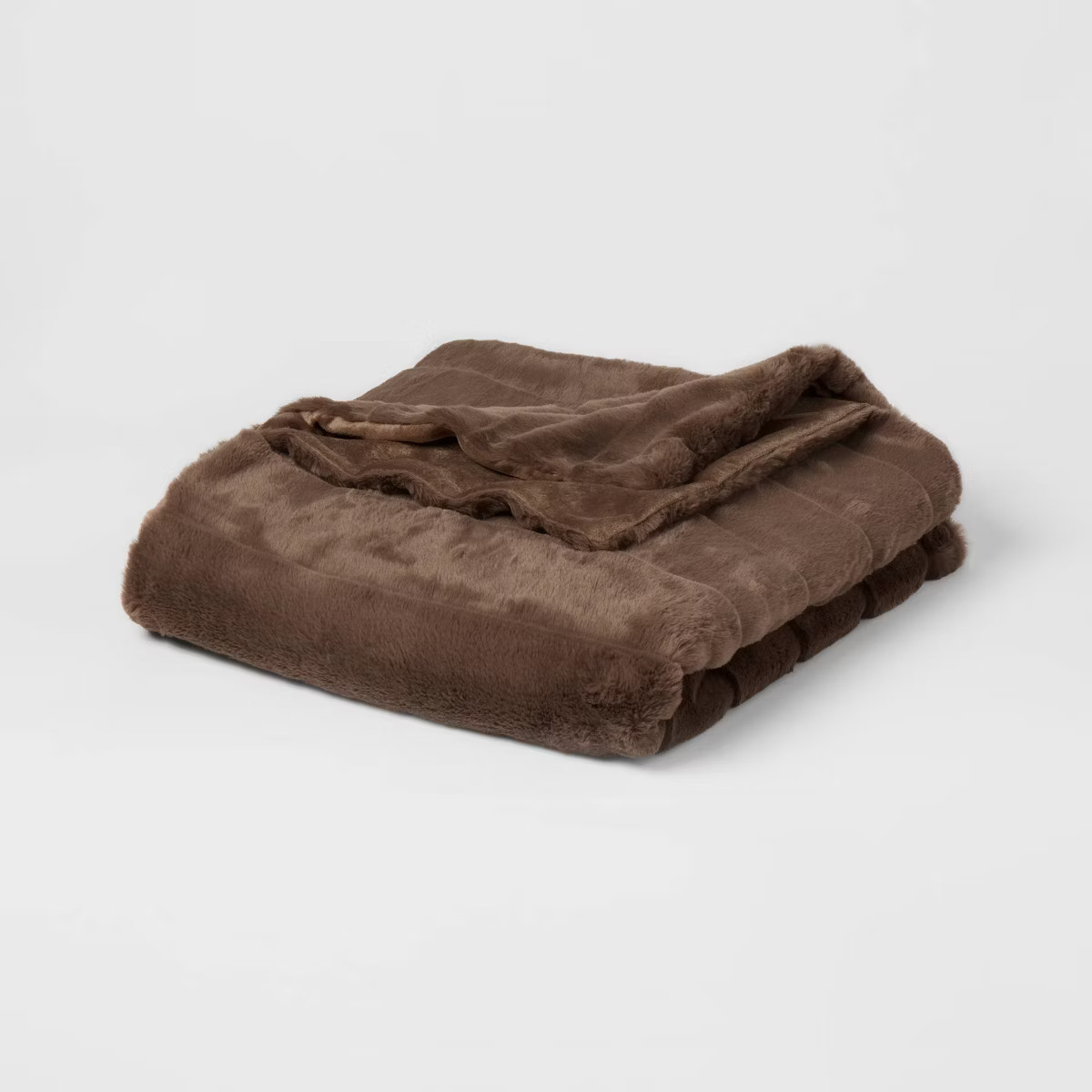 55"x80" Faux Fur Ribbed Bed Throw - Threshold™ | Target
