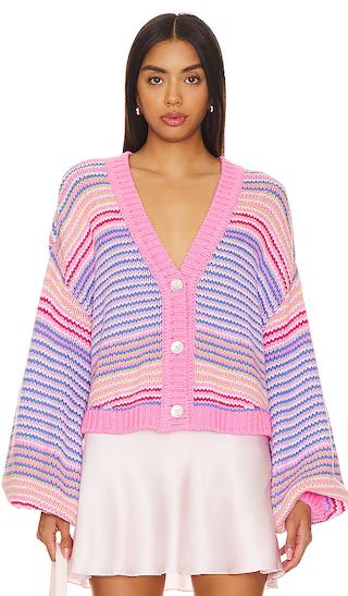 Good Karma Cardi in Multi Stripe Knit | Revolve Clothing (Global)