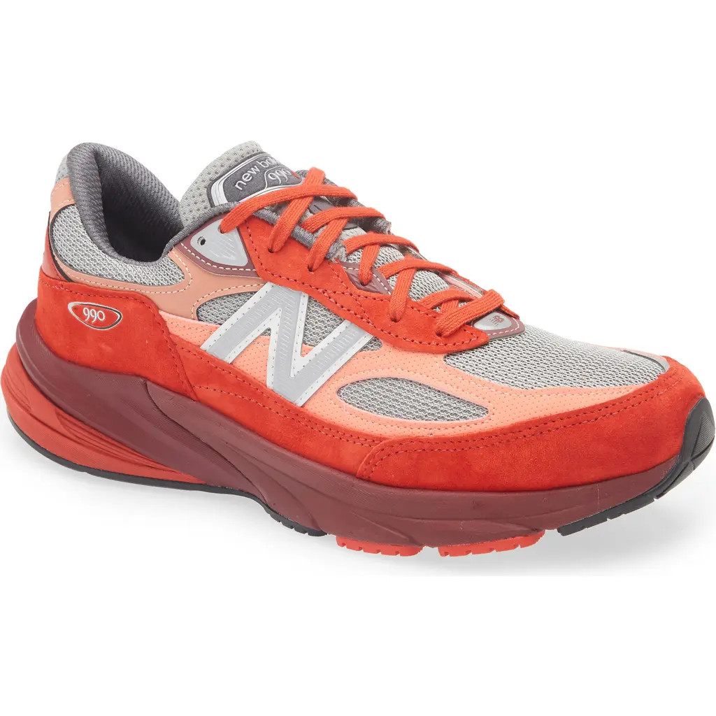 New Balance Gender Inclusive Made in USA 990 v6 Sneaker in Molten Lava/Monarch Burgundy at Nordstrom, Size 8.5 Women's | Nordstrom