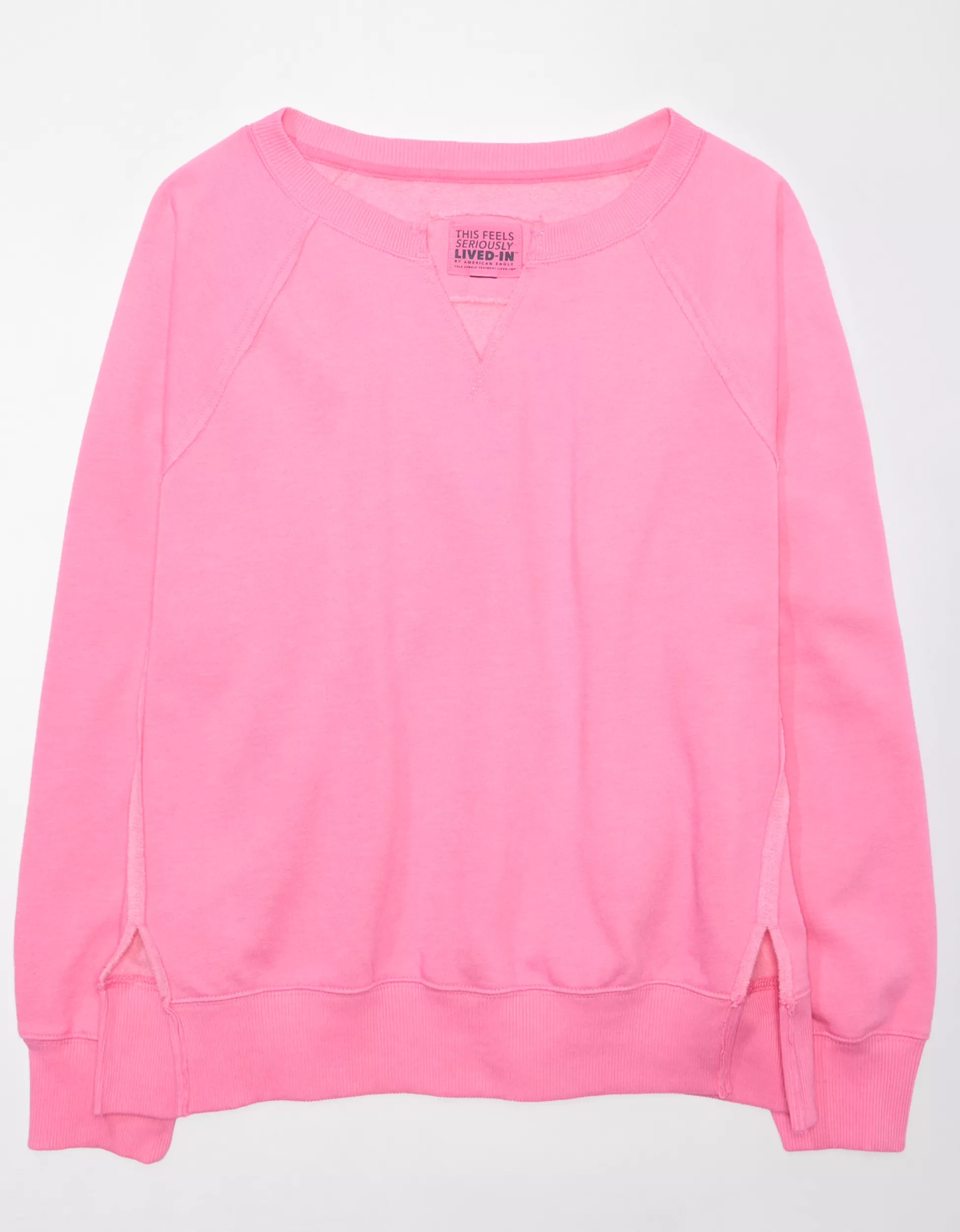 AE Big Hug Oversized Notch Neck Sweatshirt | American Eagle Outfitters (US & CA)