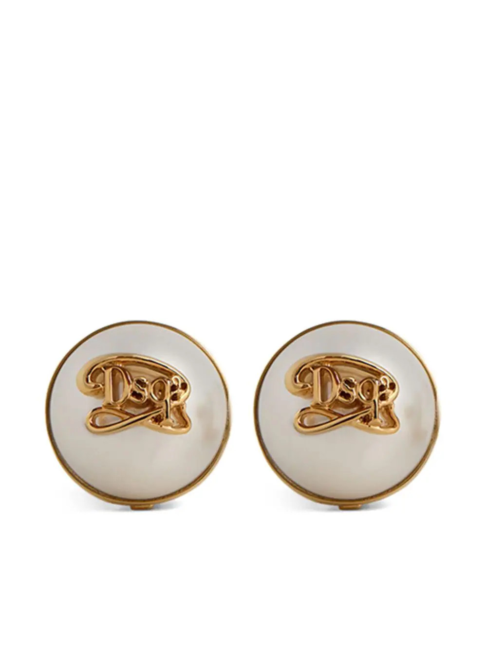 logo-plaque circular-design earrings | Farfetch Global